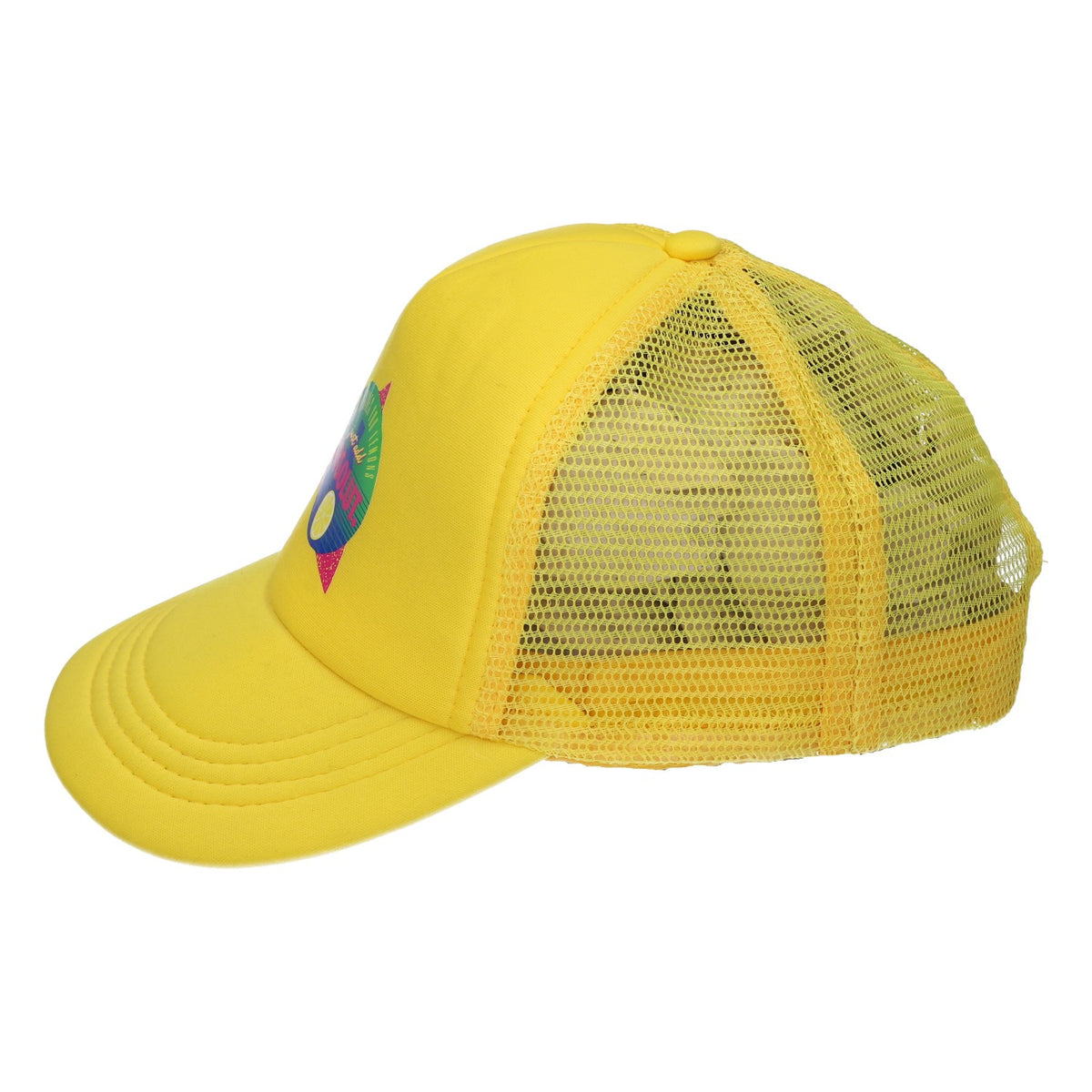 Cappellino con visiera giallo Snapback Basecap Regolabile Unisex Trucker – Vista 2