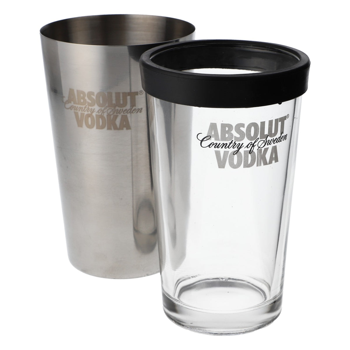 Absolut Vodka Shaker in acciaio inossidabile Boston Shaker in acciaio inossidabile Accessori da bar 2 pezzi – Vista 4