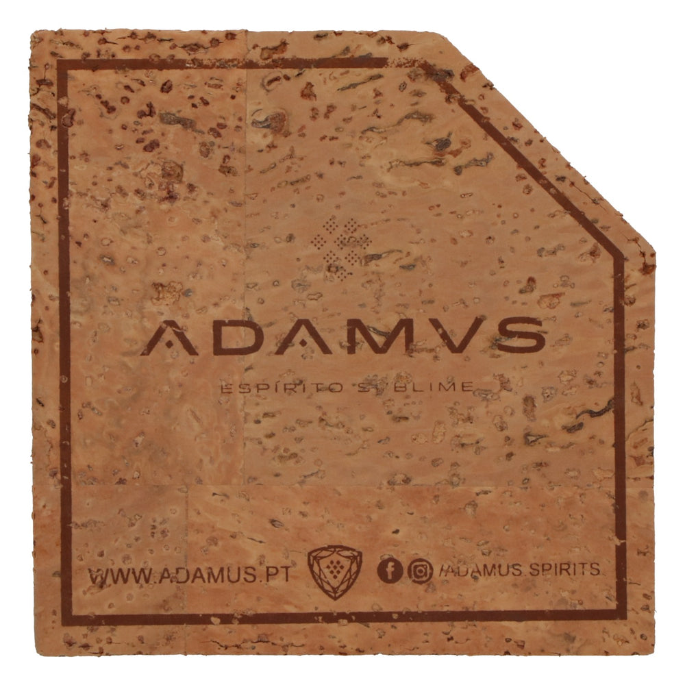 Adamus Gin: sottobicchieri in sughero, accessori da bar, sottobicchieri in legno naturale