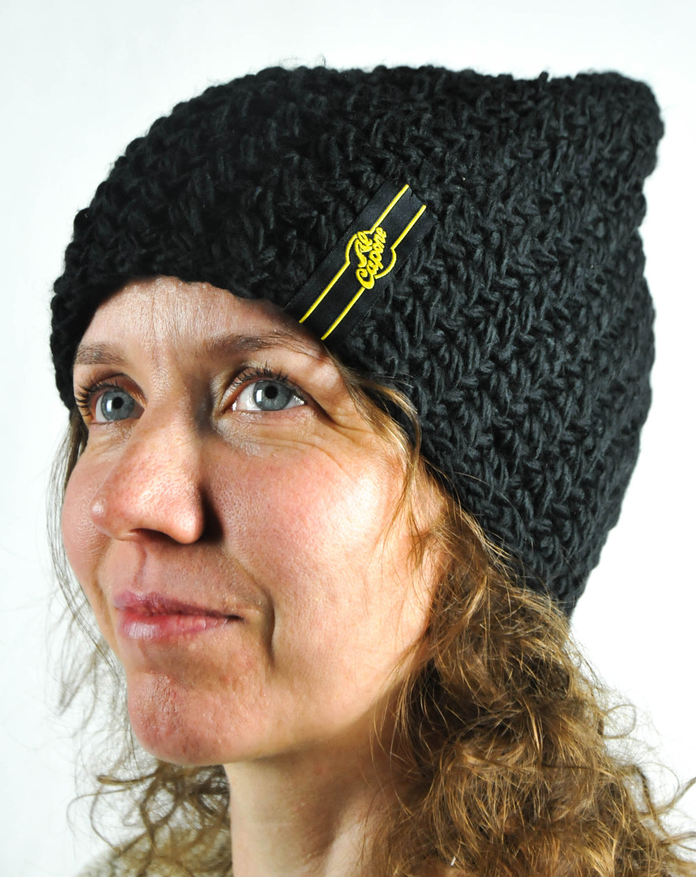 Cappello da sigaretta Al Capone Cappello di lana Cappello lavorato a maglia Nero Cappellino maglia grossa
