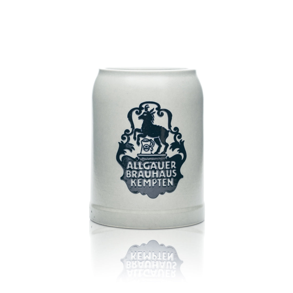 6 bicchieri da birra Allgäuer Brauhaus Kempten da 0,5 l, boccale in terracotta con manico, bicchieri Seidel in gres – Vista 2