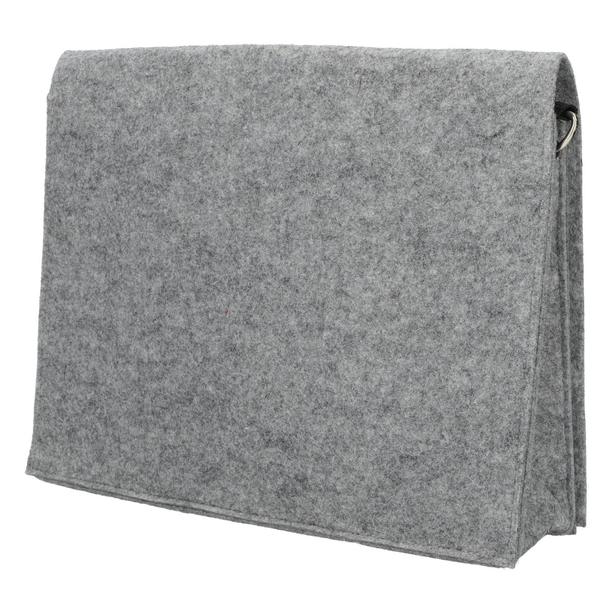 Borsa da birra Altenmünster in feltro grigio con logo verde, borsa a tracolla – Vista 4