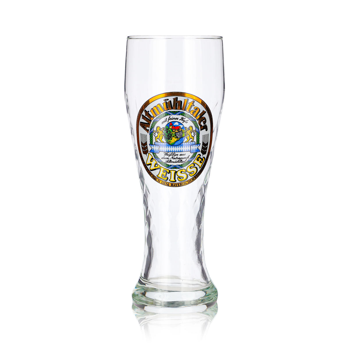 Bicchiere da birra Altmühltaler da 0,3 l, a forma di coppa, Weisse Ruhr, cristallo con rilievo – Vista 2