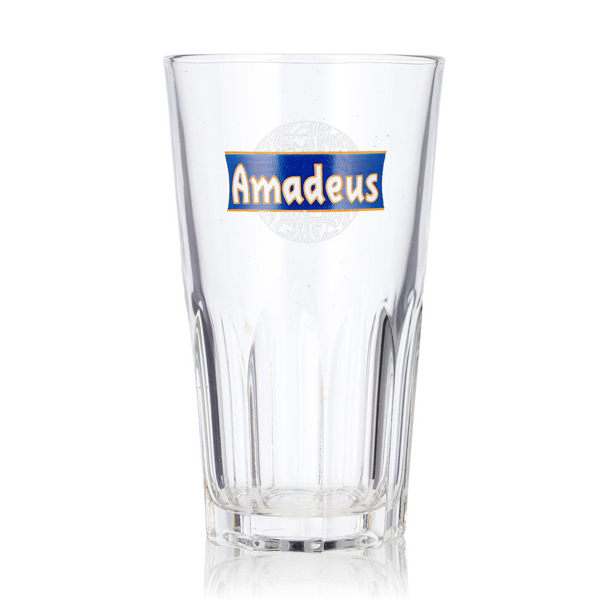 Bicchiere da birra Amadeus da 0,25 l, bicchiere tumbler, logo blu, bicchiere da whisky Old Fashioned