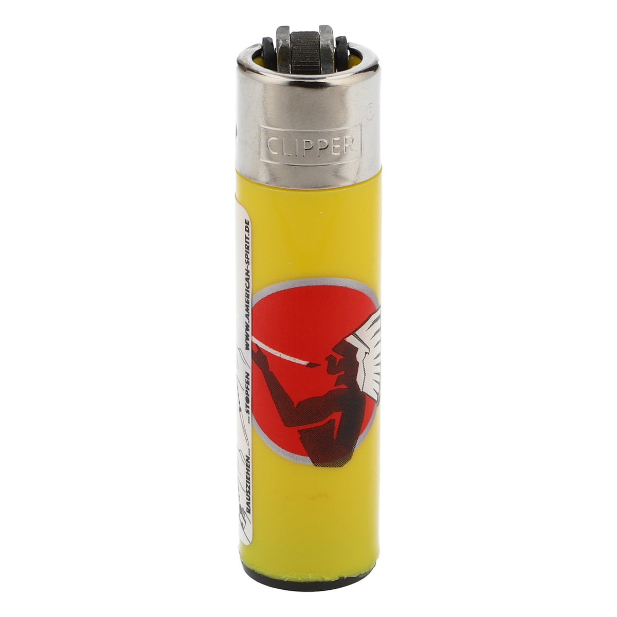 American Spirit Tabacco Accendino Lighter Classic Large Giallo riutilizzabile Clipper – Vista 2
