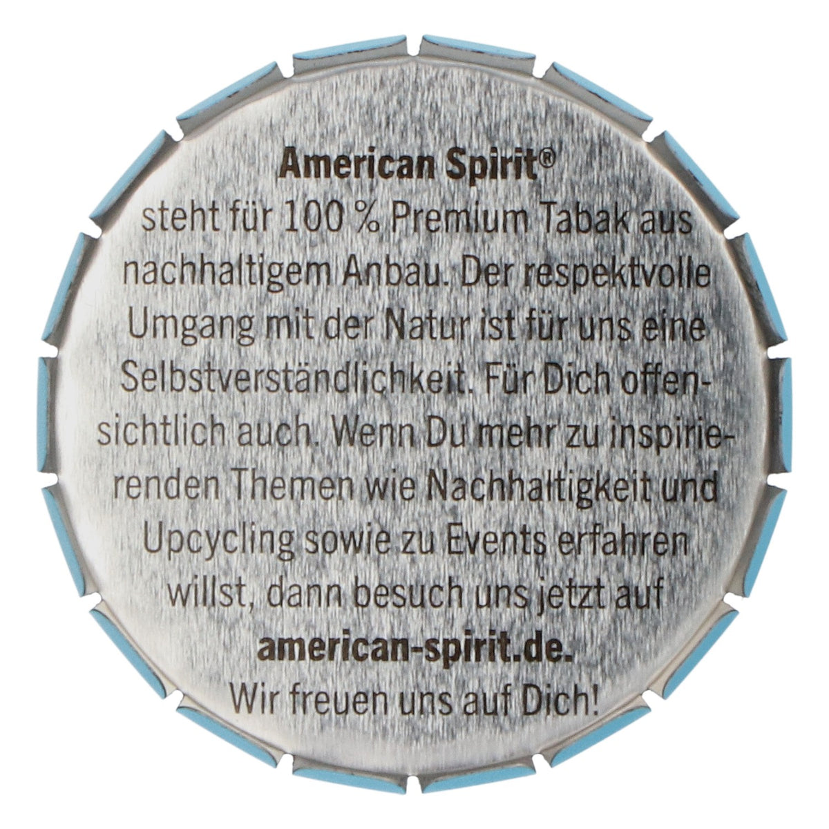 American Spirit Sposa per sigarette Sposa da spiaggia Lattina Mini Blu – Vista 6