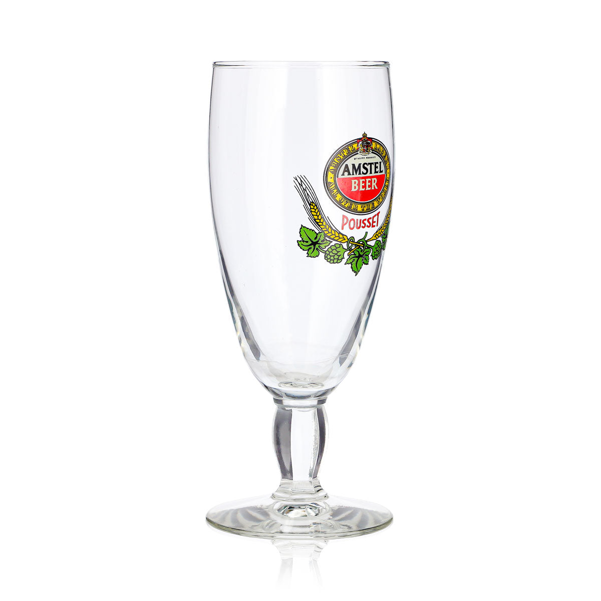 Bicchiere da birra Amstel da 0,33 l, a forma di coppa, Pousset, con stelo squadrato, Durobor – Vista 3