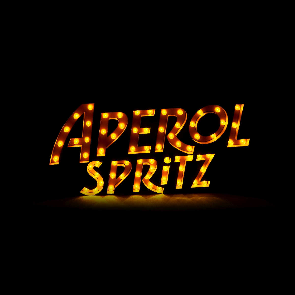 Insegna luminosa Aperol Spritz LED da parete 95x50 arancione, rara!