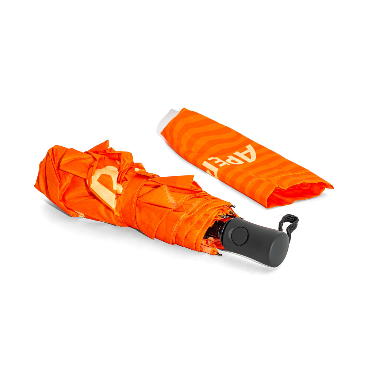 Aperol Spritz Liquore Ombrello Ombrello con bastone Resistente al vento Arancione – Vista 3