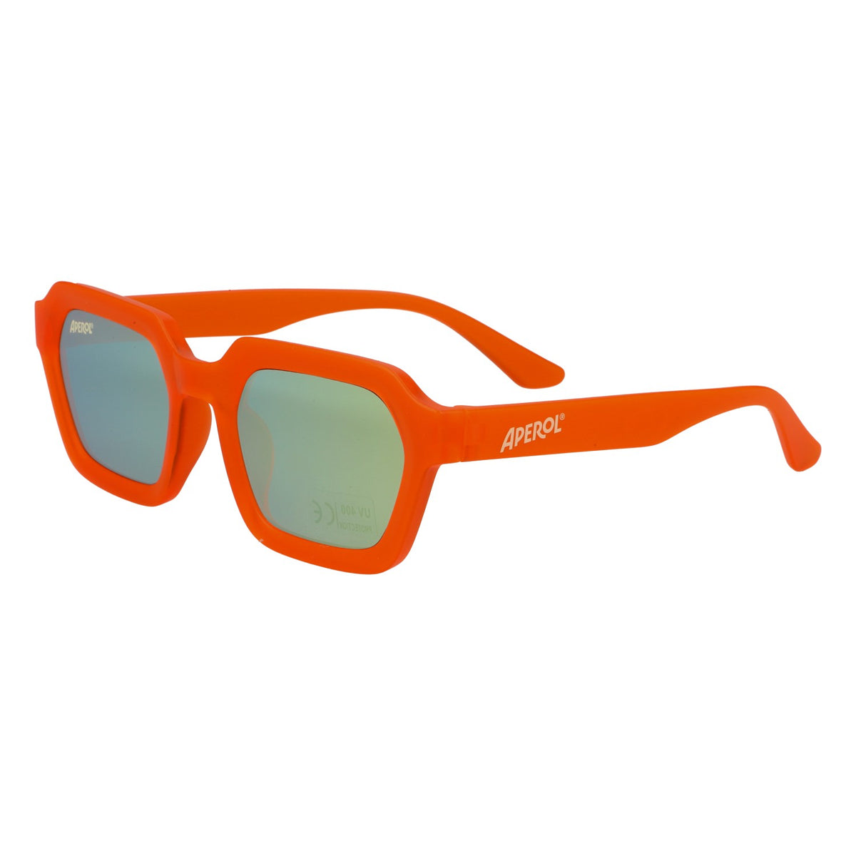 Occhiali da sole color oro a specchio Aperol Spritz – Vista 3