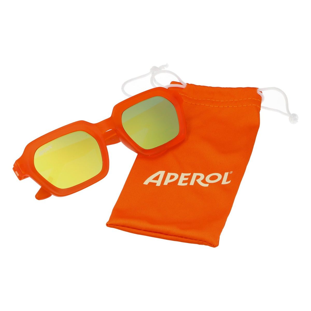 Occhiali da sole color oro a specchio Aperol Spritz – Vista 5