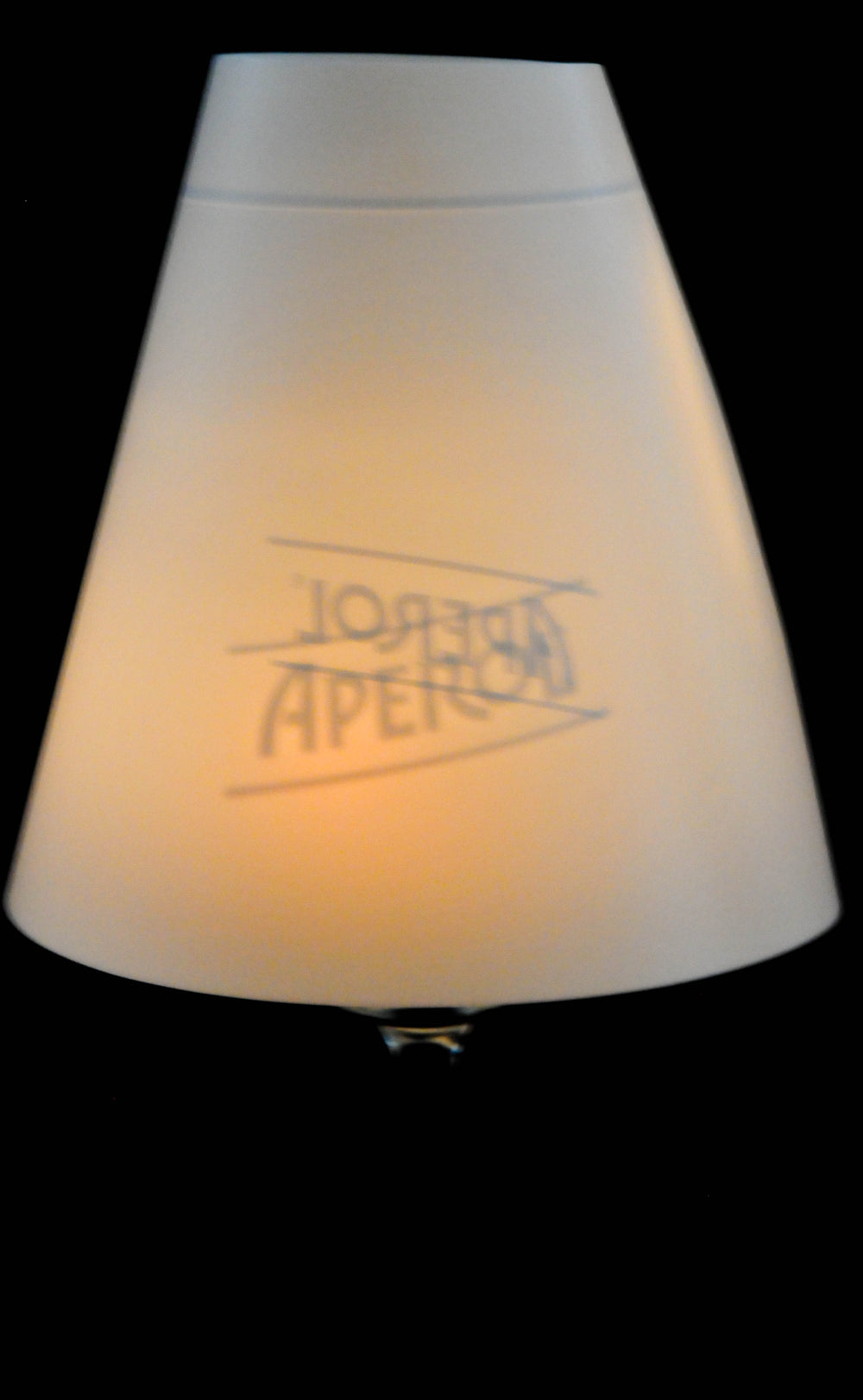 Portacandela Aperol Spritz in plastica con coperchio rotondo