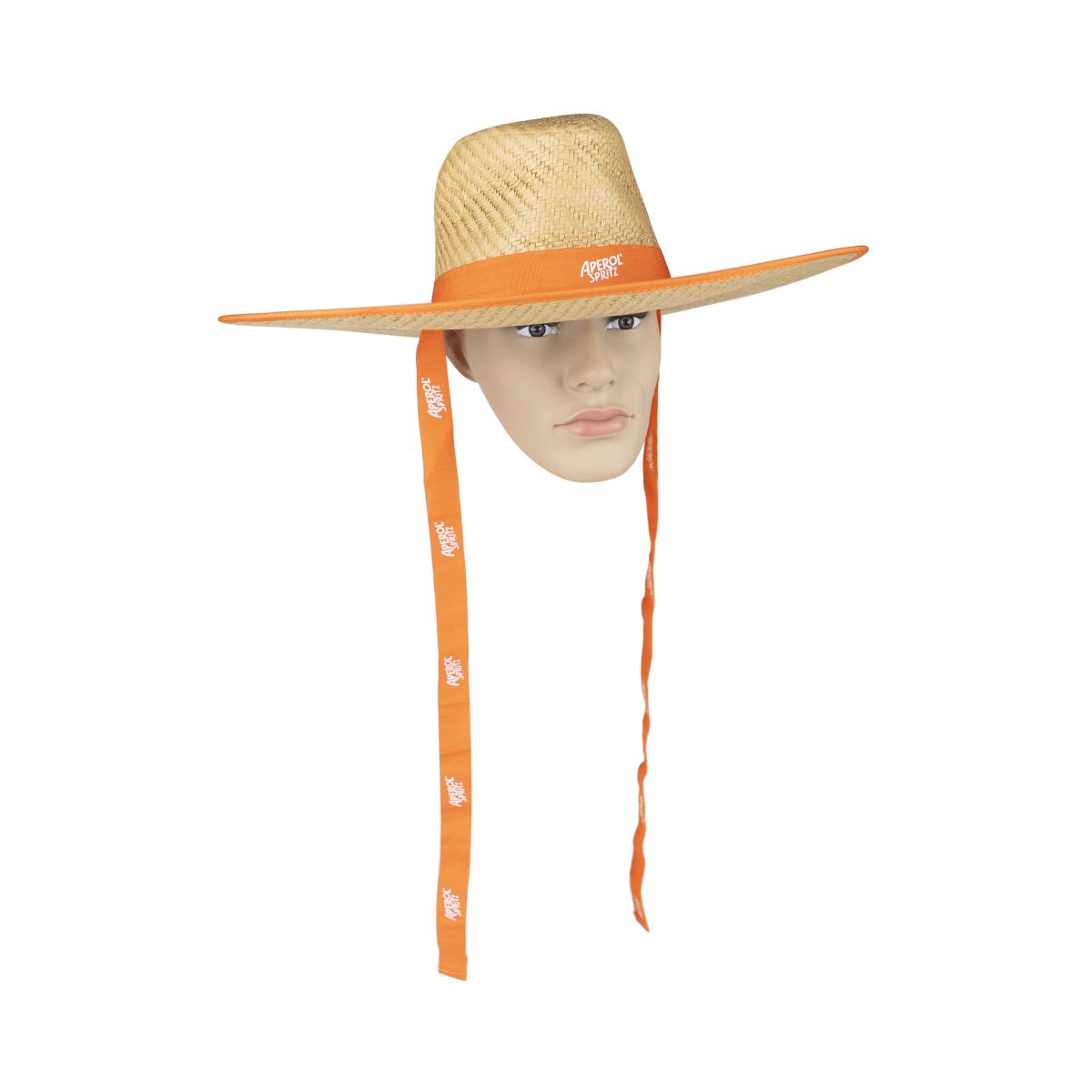 Cappello di paglia Aperol Spritz a tesa larga con nastri Cappello a tesa larga con nastri – Vista 5