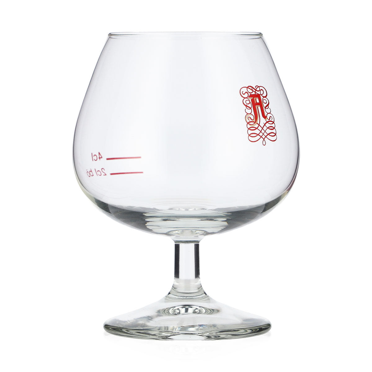 Bicchierino da liquore Asbach da 0,15 l con manico, logo rosso – Vista 2