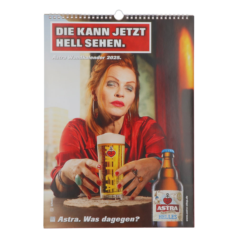 Calendario Astra Bier 30x42 cm "ORA VEDE CHIARO" 2025