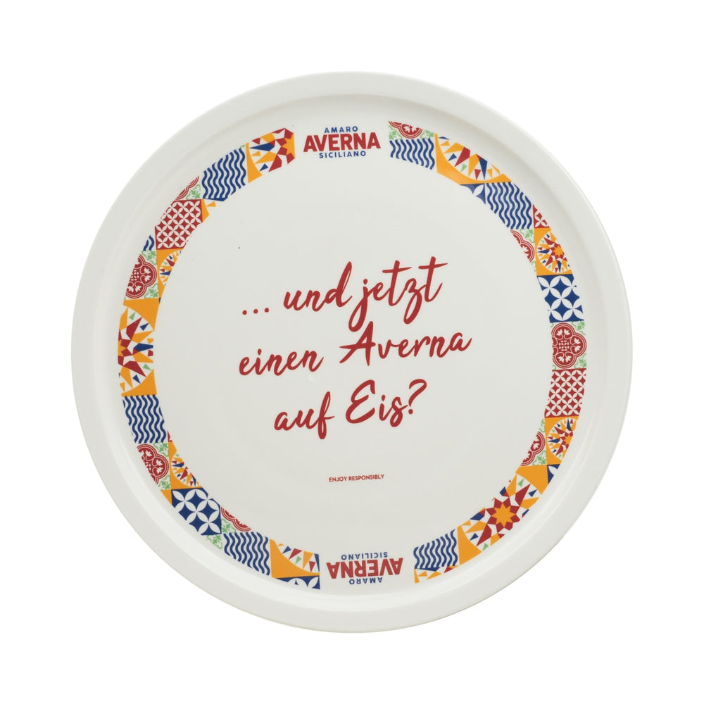 Averna Amaro Piatto Ø31cm Pizza Pasta Italia Porcellana Mosaico Gastronomia Gelateria