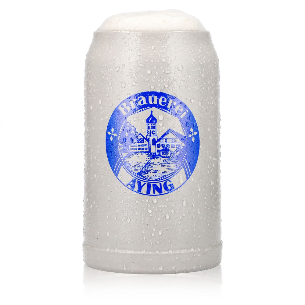 Bicchiere da birra Ayinger da 1 l, boccale di terracotta, boccale da birra, birrificio Aying, terracotta, Sahm