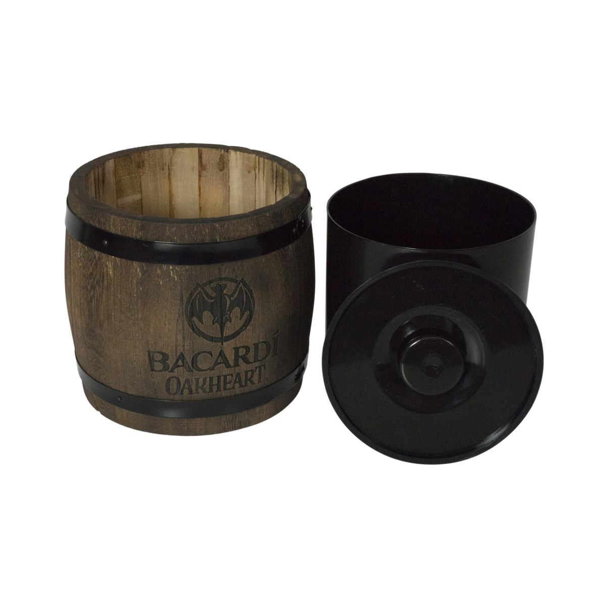 Bacardi Raffredda bottiglie Raffredda bottiglie 1,5 l Barile in legno Oakheart Contenitore per cubetti di ghiaccio – Vista 4