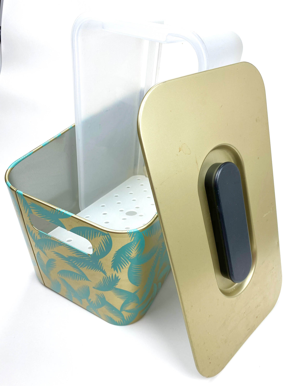 Bacardi Rum Raffredda bottiglie Contenitore per cubetti di ghiaccio Box Cooler Palma oro Menta – Vista 3