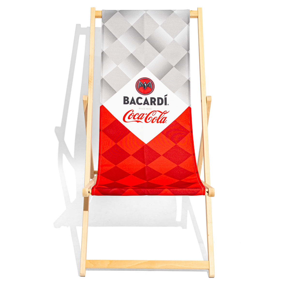 Sedia a sdraio da spiaggia Bacardi Rum "Bacardi Cola" in legno di faggio – Vista 2