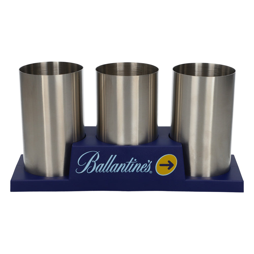 Ballantines Whiskey Espositore da tavolo Portabottiglie Organizer da bar Acciaio inossidabile