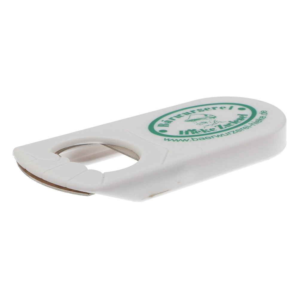 Bärwurzerei Hieke Zwiesel: apribottiglie per liquori con logo verde su sfondo bianco