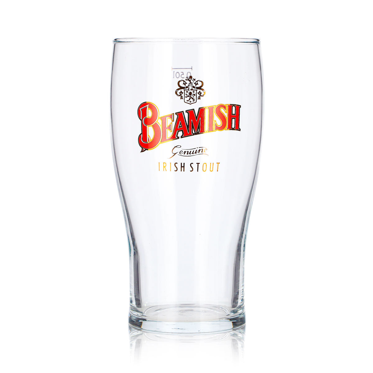 Bicchiere da birra Beamish da 0,5 l con logo Irish Stout e stemma – Vista 2