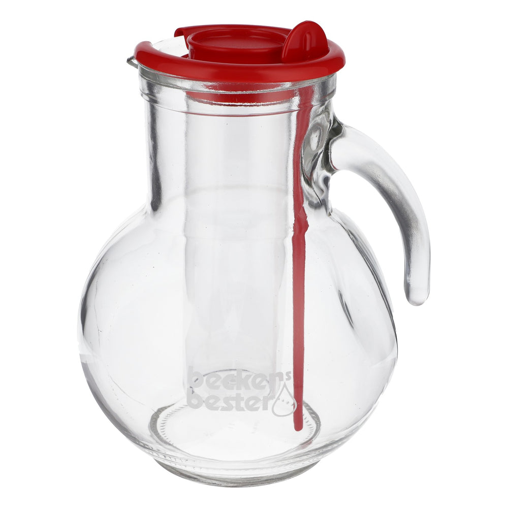 Becker's Best Juice Caraffa Caraffa per acqua con tubicino per ghiaccio e cucchiaino
