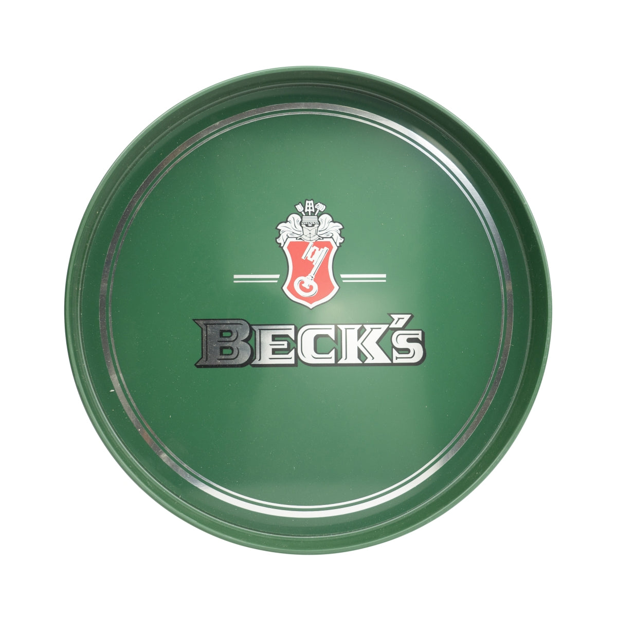 Vassoio per birra Becks Retro verde Bicchieri da barista con bordo alto Vassoio da bar Gomma