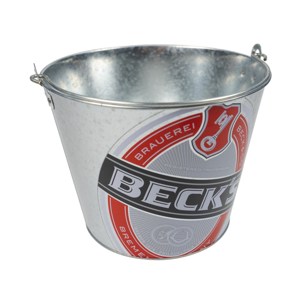 Secchiello per ghiaccio Becks Secchiello metallico 10 l Raffredda bevande Raffredda bottiglie Secchiello per ghiaccio – Vista 2
