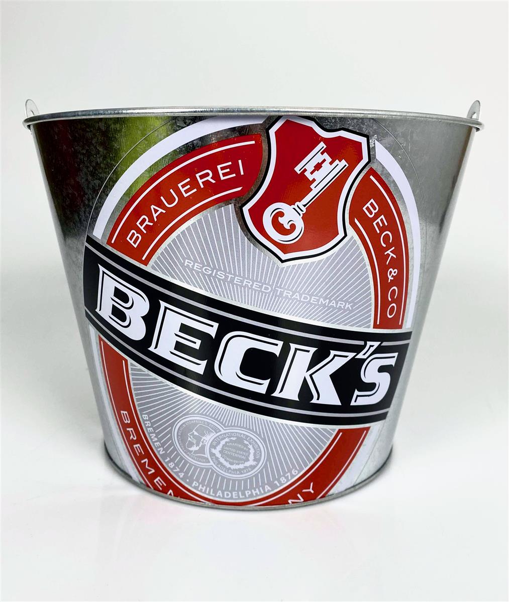 Secchiello per ghiaccio Becks Secchiello metallico 10 l Raffredda bevande Raffredda bottiglie Secchiello per ghiaccio – Vista 3