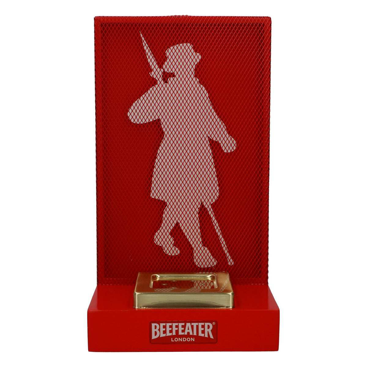 Espositore per bottiglie Beefeater Gin Glorifier a LED con griglia in alluminio, batteria e alimentatore – Vista 2