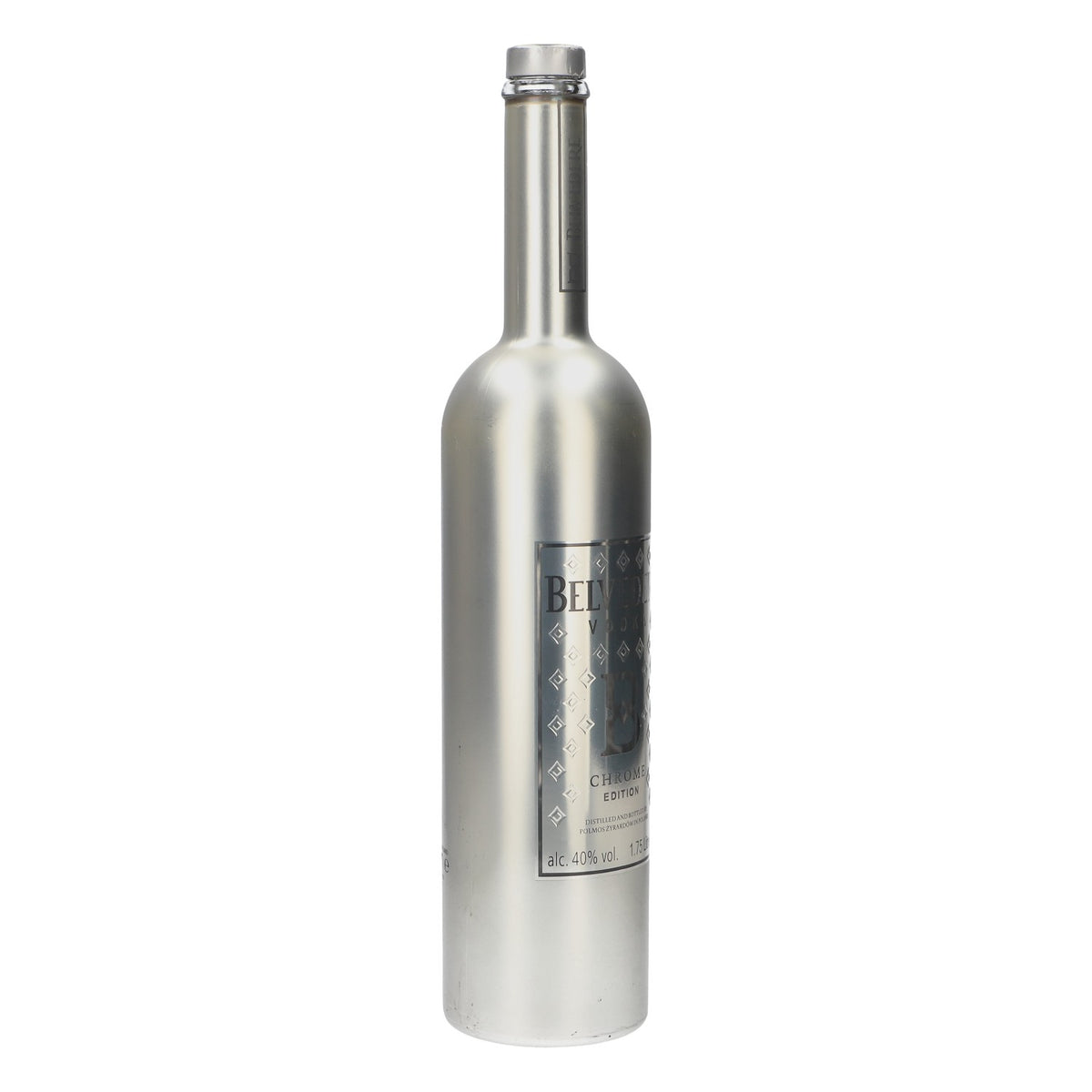 Bottiglia da esposizione Belvedere Vodka da 1,75 l, vuota, edizione Chrome con LED, usata – Vista 2