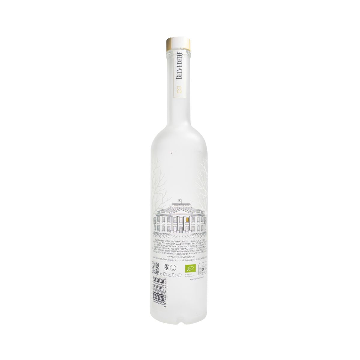 Bottiglia da esposizione Belvedere Vodka VUOTA 0,7 l Edizione biologica Usata Decorativa Fittizia – Vista 2