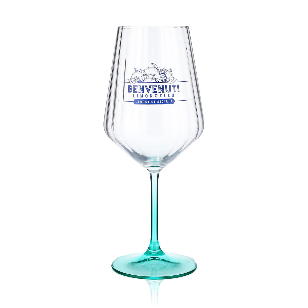 Benvenuti Limoncello Bicchiere a palloncino Bicchiere da vino 0,53 l Piedino turchese Rastal