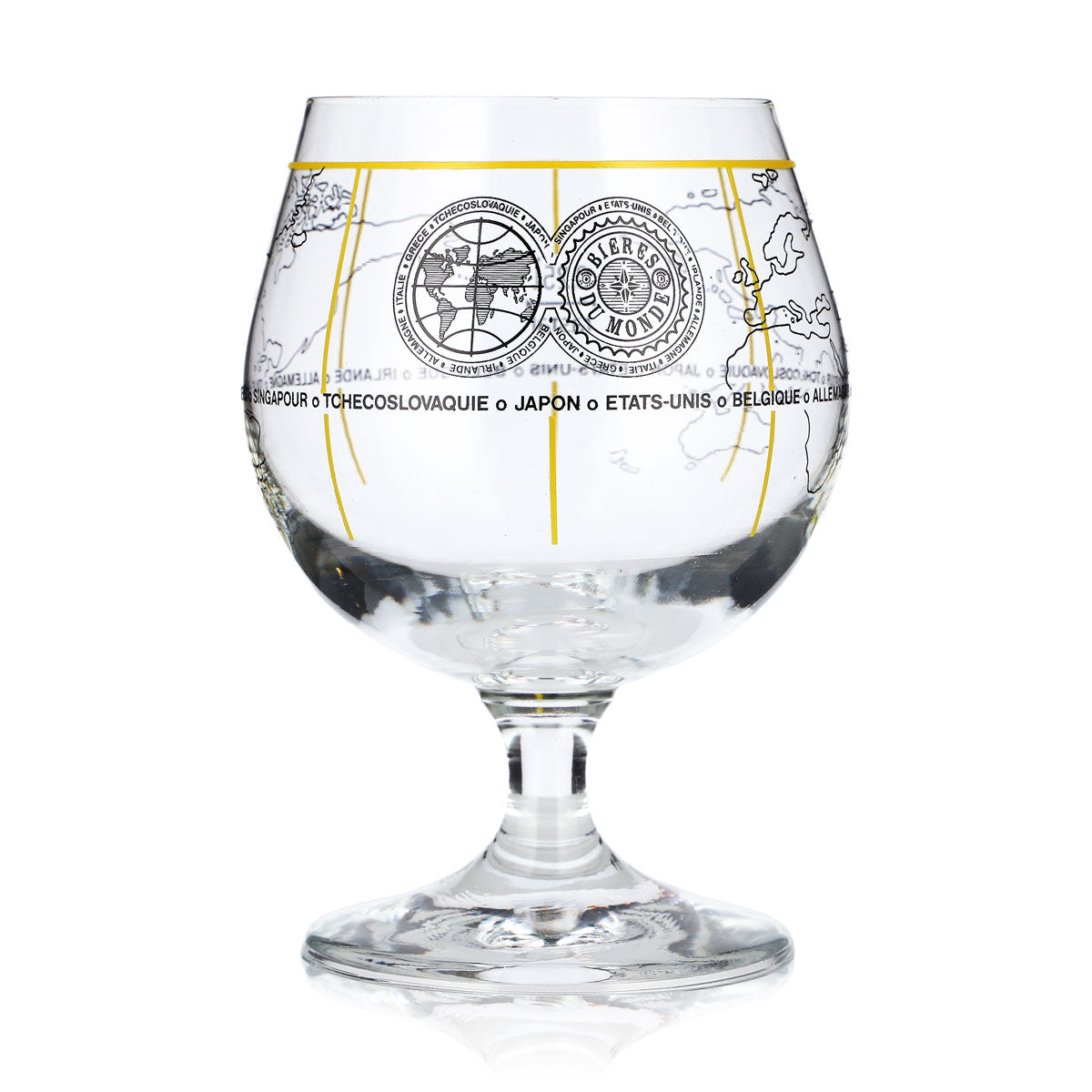 Bieres du Monde Bicchiere da birra da 0,25 l a forma di coppa con mappa del mondo Rastal