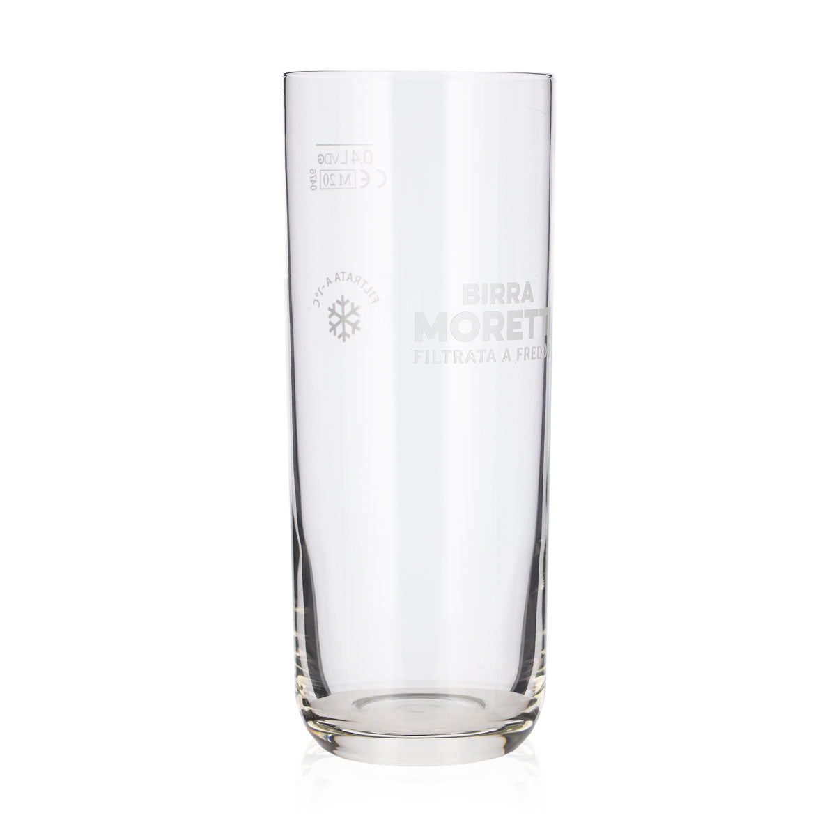 Bicchiere da birra Birra Moretti da 0,4 l, bicchiere tumbler con logo bianco, bicchiere da birra Willibecher – Vista 2