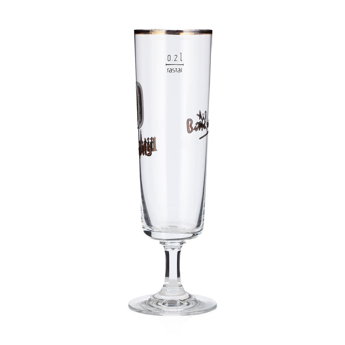 Bicchiere da birra Bitburger da 0,2 l, a forma di tulipano, con bordo dorato, bicchiere da birra Rastal – Vista 4
