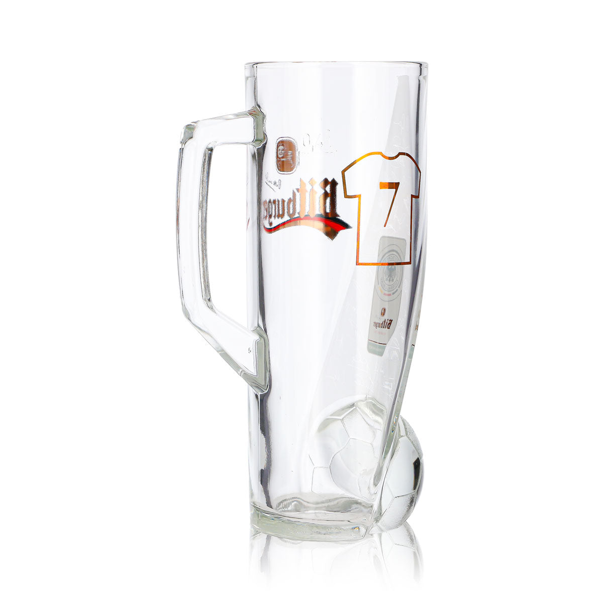 Bicchiere da birra Bitburger da 0,4 l, boccale DFB Premium analcolico, numero di maglia 7 – Vista 5