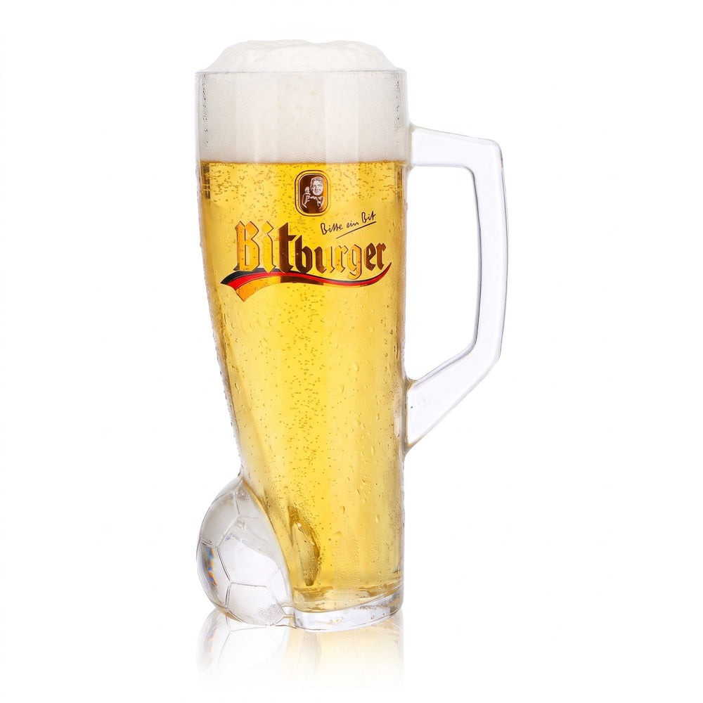 Bicchiere da birra Bitburger da 0,4 l, boccale DFB Premium analcolico, numero di maglia 6