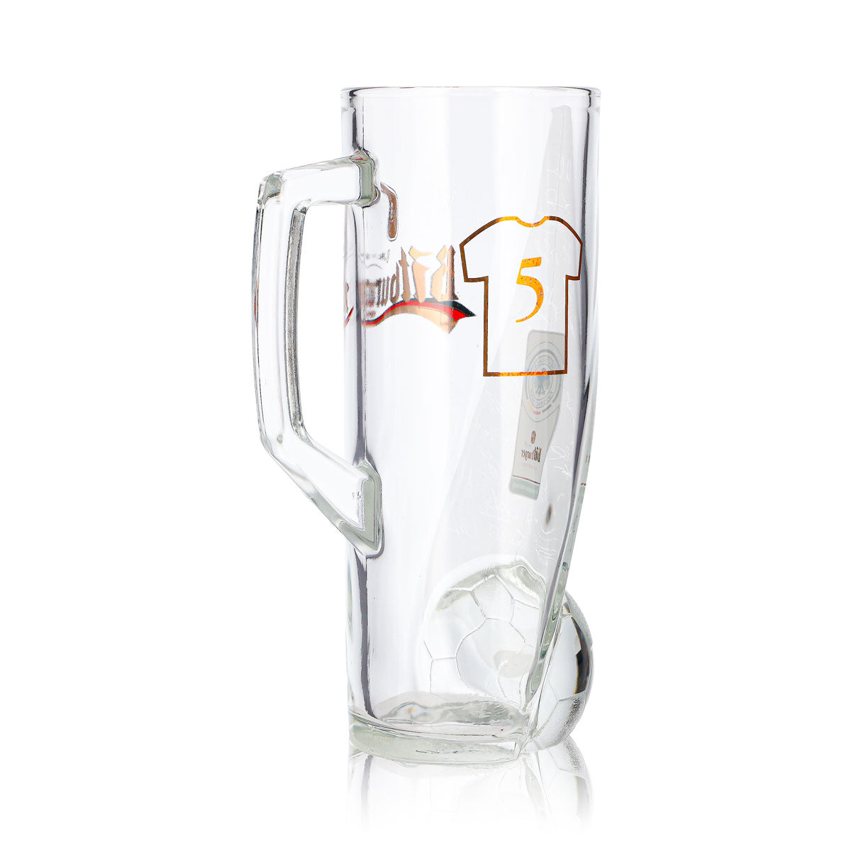 Bicchiere da birra Bitburger da 0,4 l, boccale DFB Premium analcolico, numero di maglia 5 – Vista 5