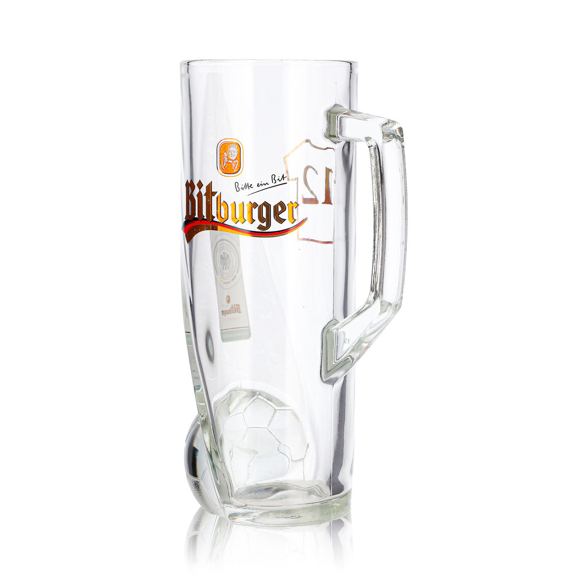 Bicchiere da birra Bitburger da 0,4 l, boccale DFB Premium analcolico, numero di maglia 12 – Vista 6