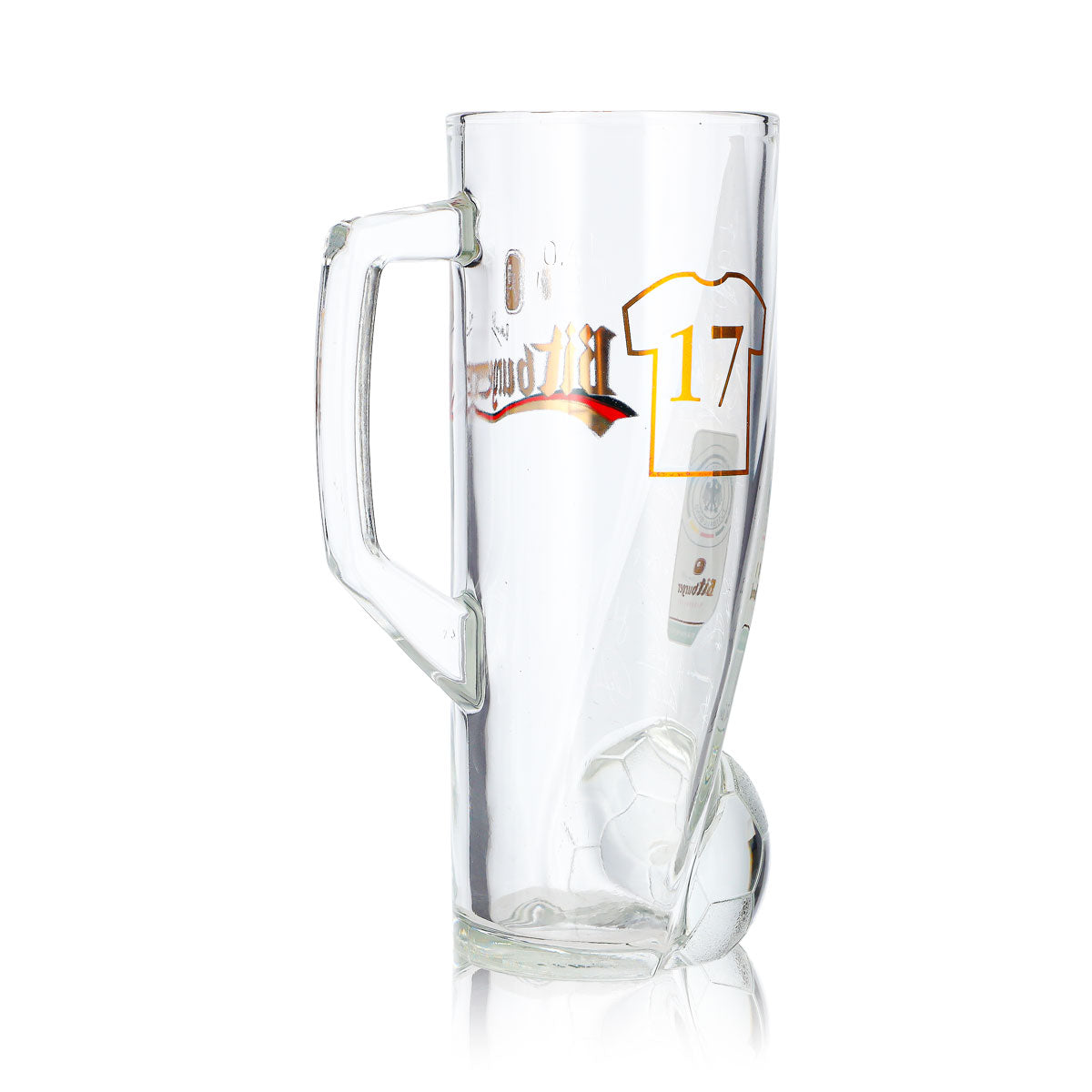 Bicchiere da birra Bitburger da 0,4 l, boccale DFB Premium analcolico, numero di maglia 17 – Vista 5