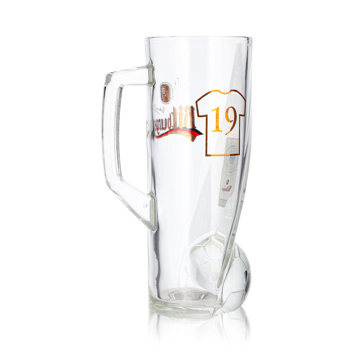 Bicchiere da birra Bitburger da 0,4 l, boccale DFB Premium analcolico, numero di maglia 19 – Vista 5