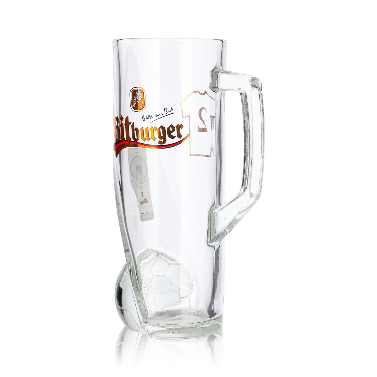 Bicchiere da birra Bitburger da 0,4 l, boccale DFB Premium analcolico, numero di maglia 2 – Vista 6