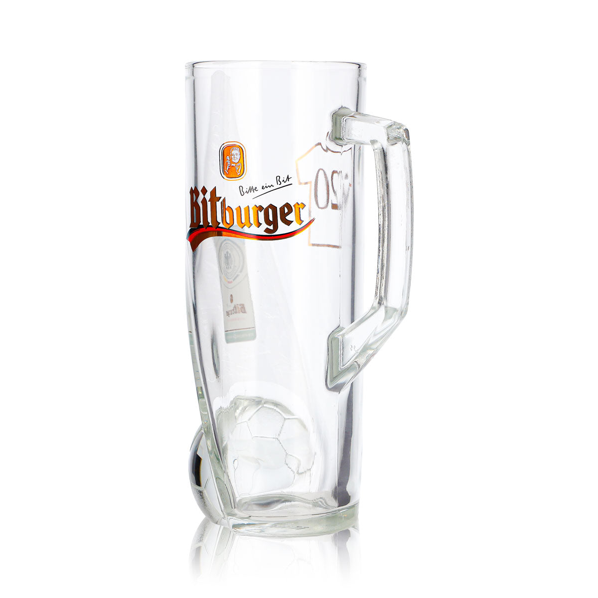 Bicchiere da birra Bitburger da 0,4 l, boccale DFB Premium analcolico, numero di maglia 20 – Vista 6