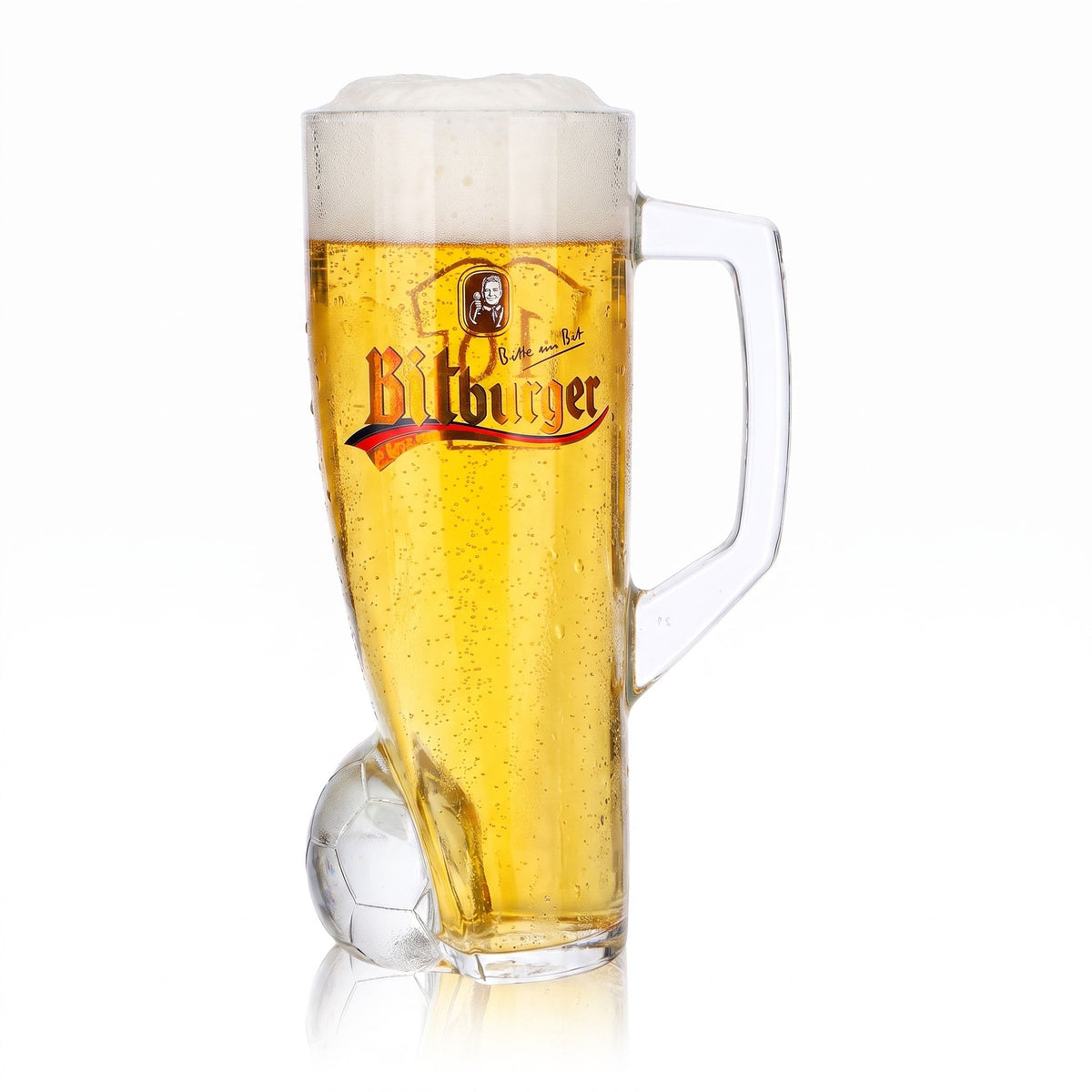 Bicchiere da birra Bitburger da 0,4 l, boccale DFB Premium analcolico, numero di maglia 16