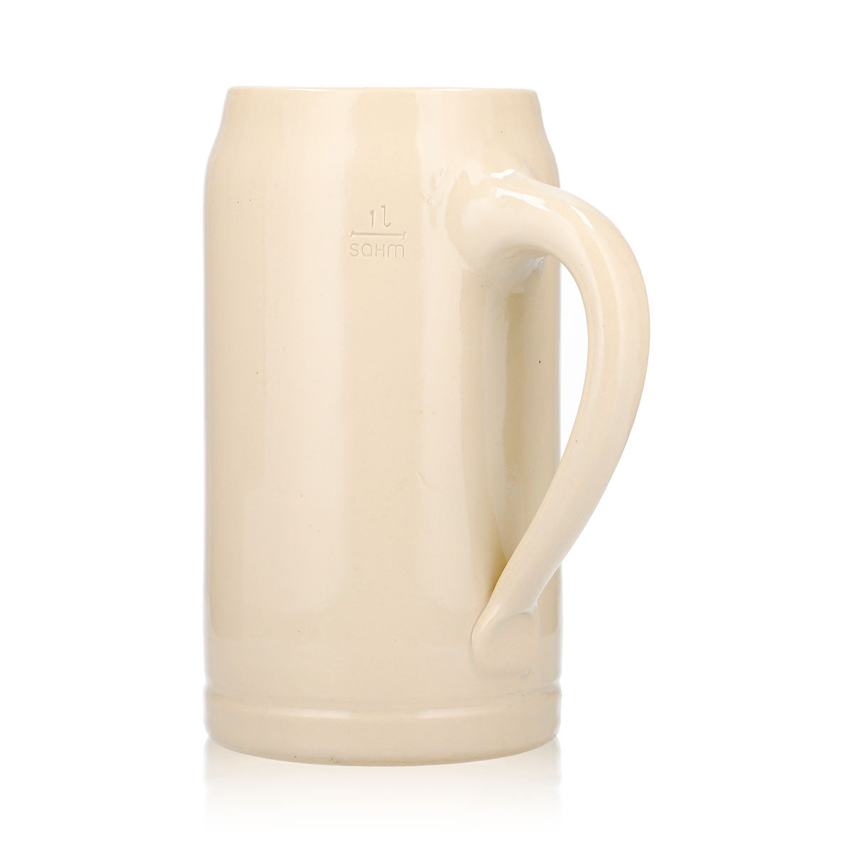 Bicchiere da birra Bitburger da 1 l, boccale in terracotta, terracotta Sahm, boccali bavaresi – Vista 5
