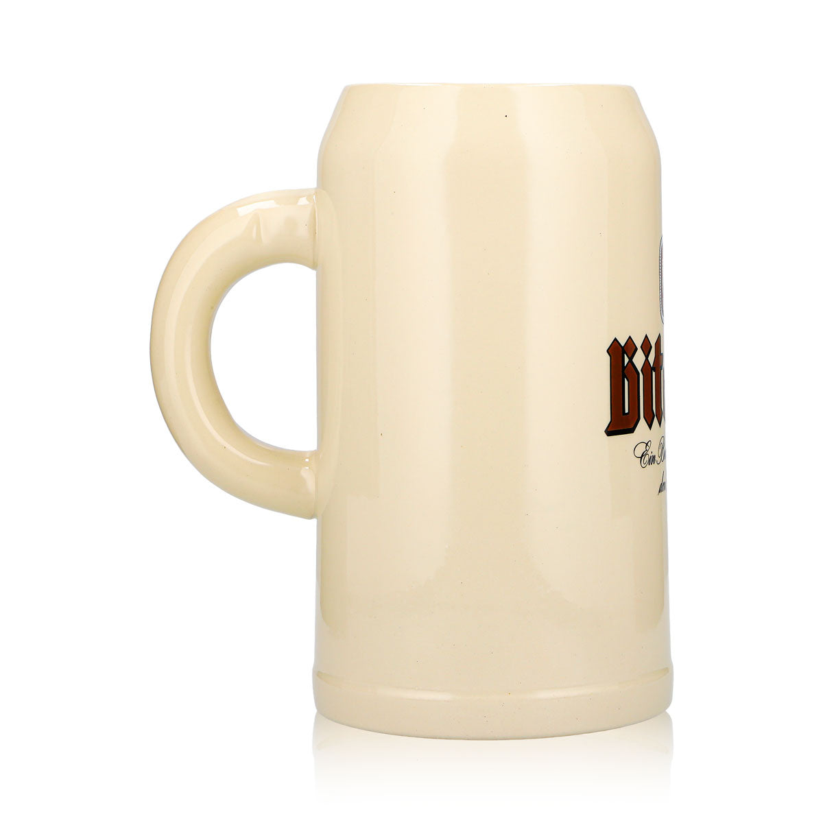 Boccale da birra Bitburger XL da 2 l in gres, vetro e terracotta – Vista 3