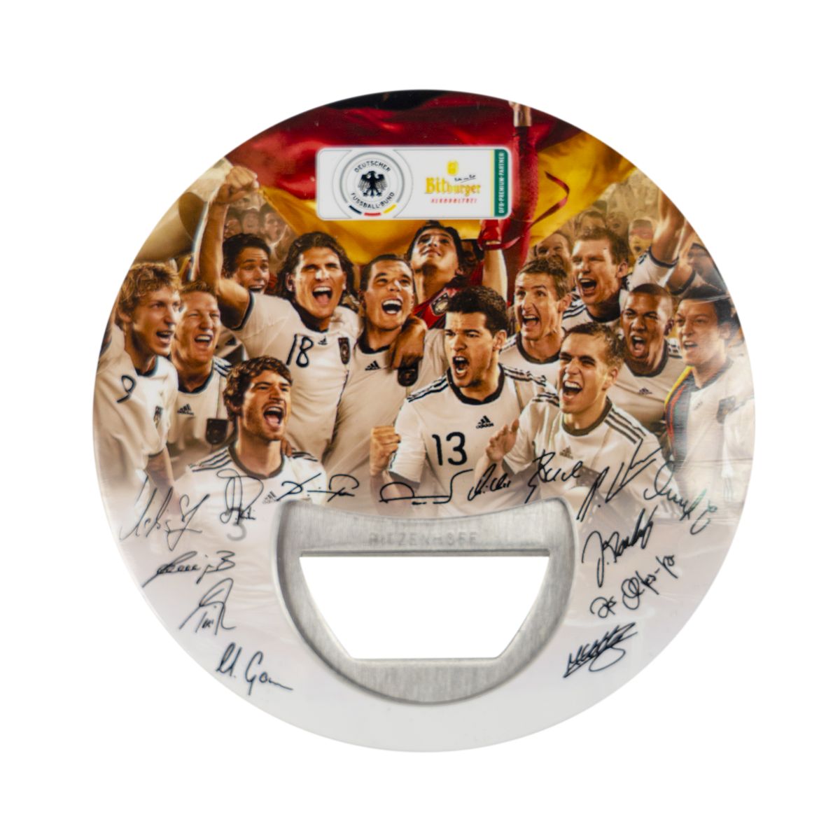 Apribottiglie Bitburger edizione speciale DFB Nazionale di calcio tedesca da collezione – Vista 2